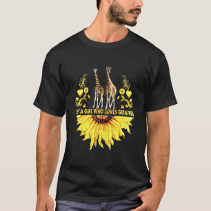 Camiseta Un girasol sólo un Chica que ama las jirafas