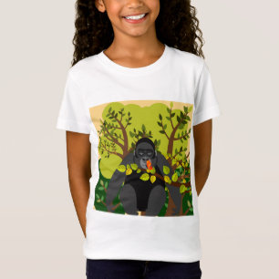 Camiseta Un gorila hipnotizado por una mariposa