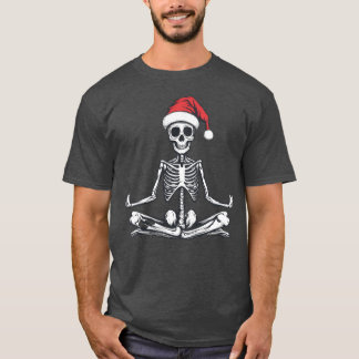 Camiseta Un gracioso esqueleto haciendo un poco de yoga en 