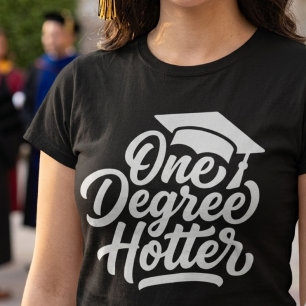 Camiseta un grado más caliente Divertida graduación Chica M