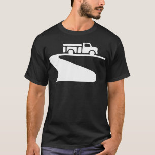 Camiseta Un gran camión que conduce a una mujer de arte