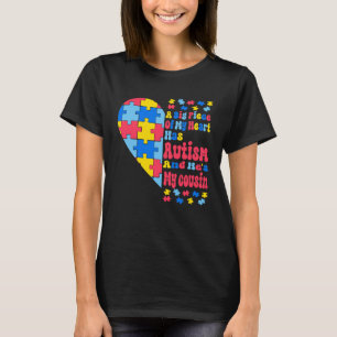 Camiseta Un Gran Pedazo De Mi Corazón Tiene Autismo Y Él Es