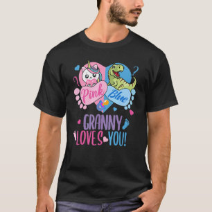 Camiseta Un GRANNY rosa o azul lindo te encanta el dinosaur