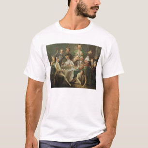 Camiseta Un grupo de la caricatura, c.1776 (aceite en lona)