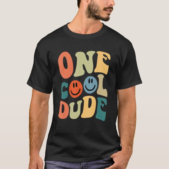 Camiseta Un Guay Dude Primer Cumpleaños Para Los Niños Retr (Anverso)
