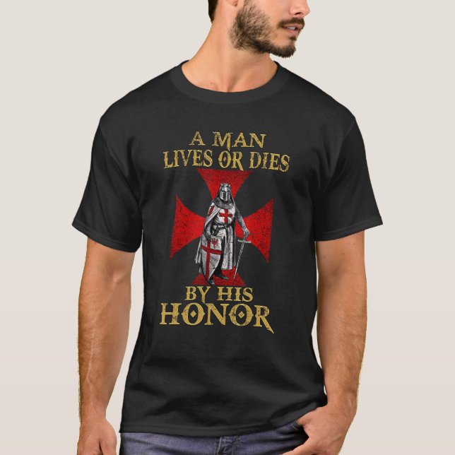 Camiseta Un Guerrero De Cristo Cruzado Caballeros Templario (Anverso)