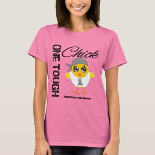 Camiseta Un guerrero duro del tumor cerebral del polluelo