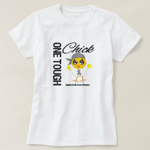 Camiseta Un guerrero duro del tumor cerebral del polluelo