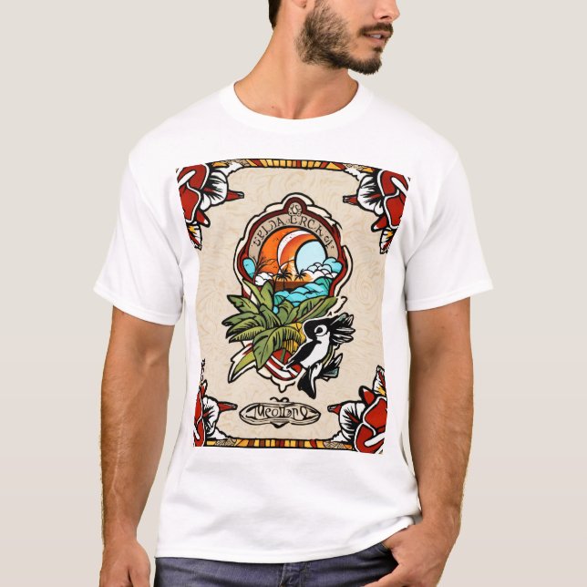 Camiseta Un guiño al estilo tradicional del tatuaje flash. (Anverso)