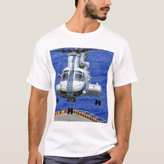 Camiseta Un helicóptero CH-46E Sea Knight (Anverso)