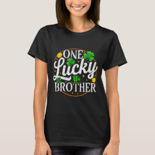 Camiseta Un hermano afortunado día de San Patricio trébol f