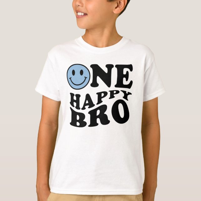 Camiseta Un hermano feliz | Día de cumpleaños de una famili (Anverso)