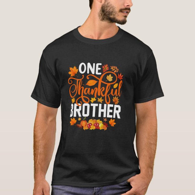 Camiseta Un Hermano Gracioso Fall Otoño Thanksgivin (Anverso)