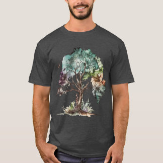 Camiseta Un hermoso árbol de diseño de vida en acuarela Coo