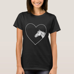 Camiseta Un Hermoso Caballo Blanco Para Montar Chicas Coraz