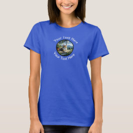 Camiseta Un hermoso gato Maine Coon con texto personalizado