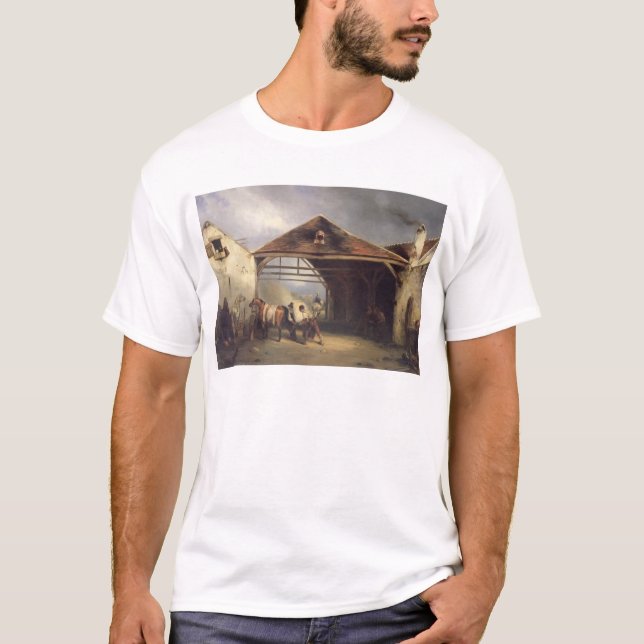 Camiseta Un herrador que calza un caballo (Anverso)
