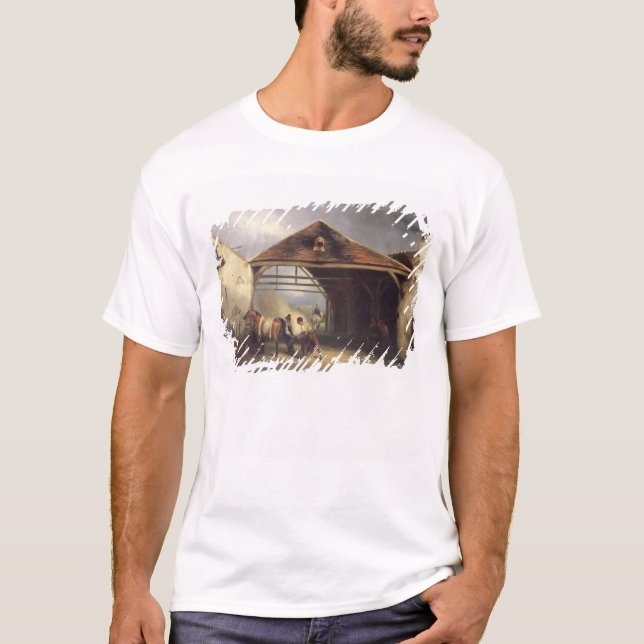 Camiseta Un herrador que calza un caballo (Anverso)