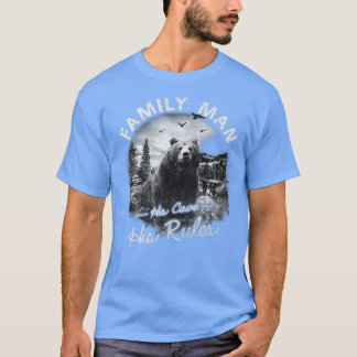 Camiseta Un hombre de familia de moda lleva su cueva sus re
