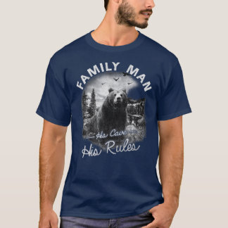 Camiseta Un hombre de familia de moda lleva sus reglas en l