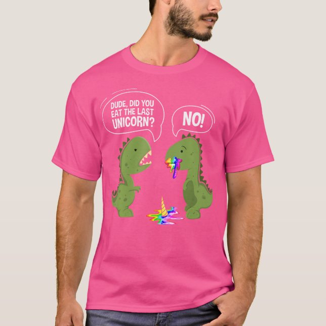 Camiseta Un Hombre Divertido Te Comiste El Último Dinosauri (Anverso)