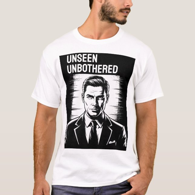 Camiseta Un hombre misterioso con un Poster de estilo "Suit (Anverso)