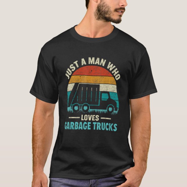 Camiseta Un hombre que ama los camiones de basura recicland (Anverso)