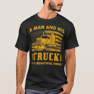 Camiseta Un Hombre Y Su Camión Un Camión Patriótico Estadou