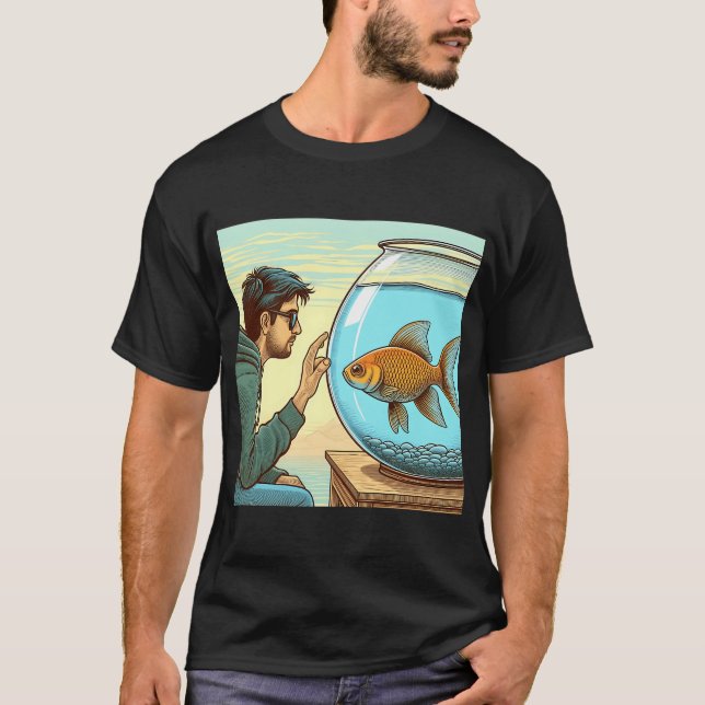 Camiseta Un hombre y su pez (Anverso)