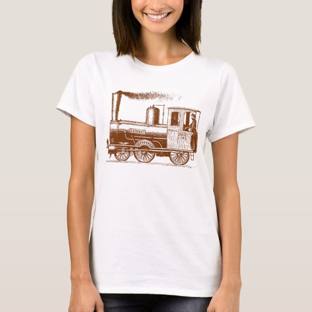 Camiseta Un hombre y su tren - Nuez (Anverso)