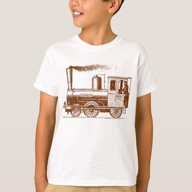 Camiseta Un hombre y su tren - Nuez (Anverso)