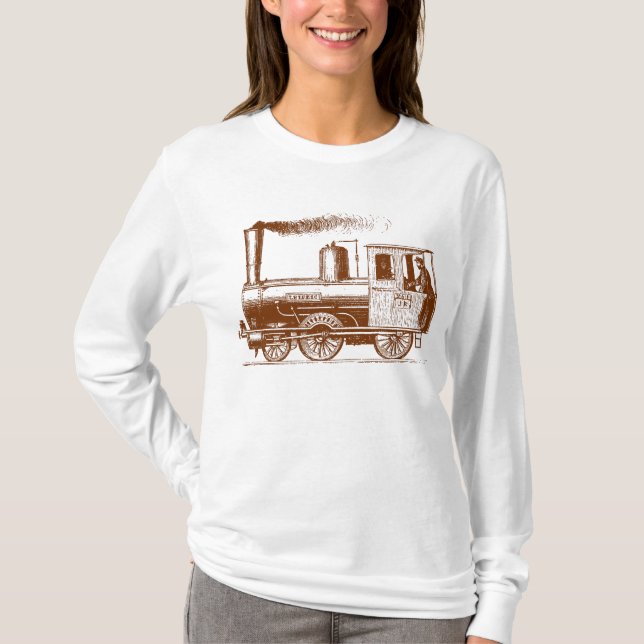 Camiseta Un hombre y su tren - Nuez (Anverso)