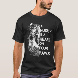 Camiseta Un Husky Es Un Corazón De Cuatro Rutas