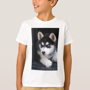 Camiseta Un husky siberiano hermoso 2 del ojo azul