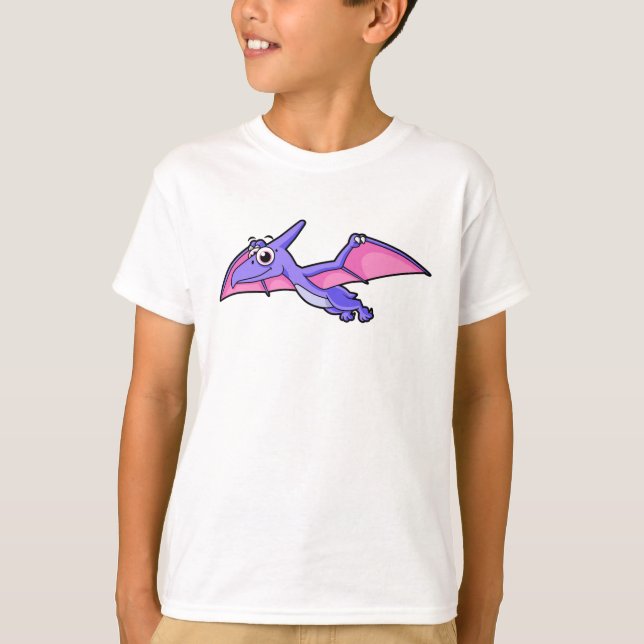 Camiseta Un Ilustracion Agradable De Un Pterodáctilo Volado (Anverso)
