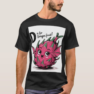 Camiseta un ilustracion de una linda fruta de dragón con di