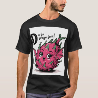 Camiseta un ilustracion de una linda fruta de dragón con di