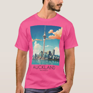 Camiseta Un Ilustracion De Viajes Vintage De Auckland - New