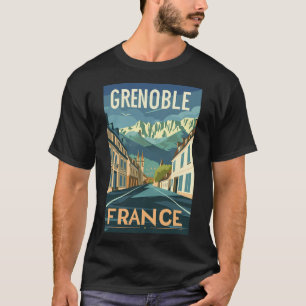 Camiseta Un Ilustracion De Viajes Vintage De Grenoble - Fra
