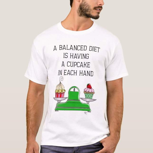 Camiseta Un Ilustracion dietético equilibrado (Anverso)