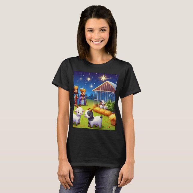 Camiseta un ilustracion personalizado de una escena nativa  (Anverso completo)