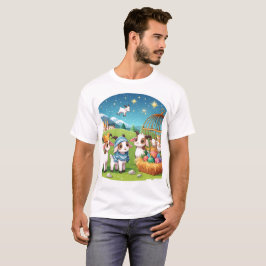 Camiseta un ilustracion personalizado de una escena nativa 