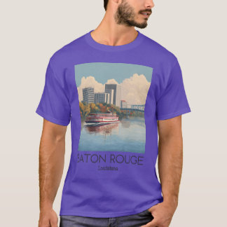 Camiseta Un Ilustracion vintage de Baton Rouge sobredimensi