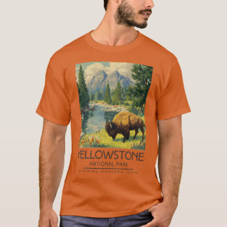 Camiseta Un Ilustracion vintage del Parque Nacional Yellows