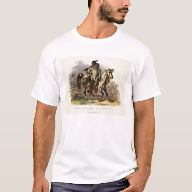 Camiseta Un indio Blackfoot a caballo, platea 19 del vol. (Anverso)