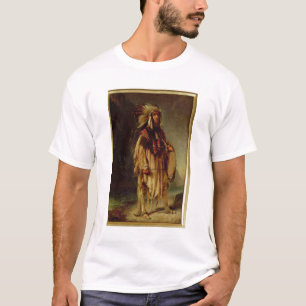 Camiseta Un indio norteamericano en un paisaje extenso,