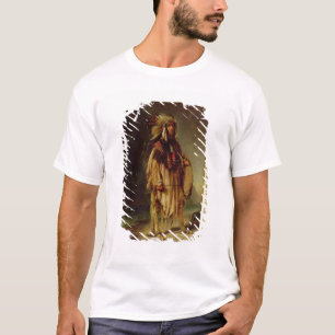 Camiseta Un indio norteamericano en un paisaje extenso,