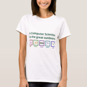 Camiseta Un informático en el grande al aire libre