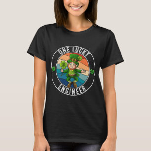 Camiseta Un ingeniero afortunado Leprechaun Irish St Patric