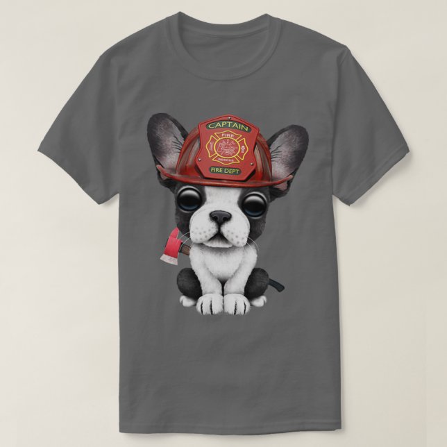 Camiseta Un ingeniero bombero de pimienta de Bulldog francé (Diseño del anverso)